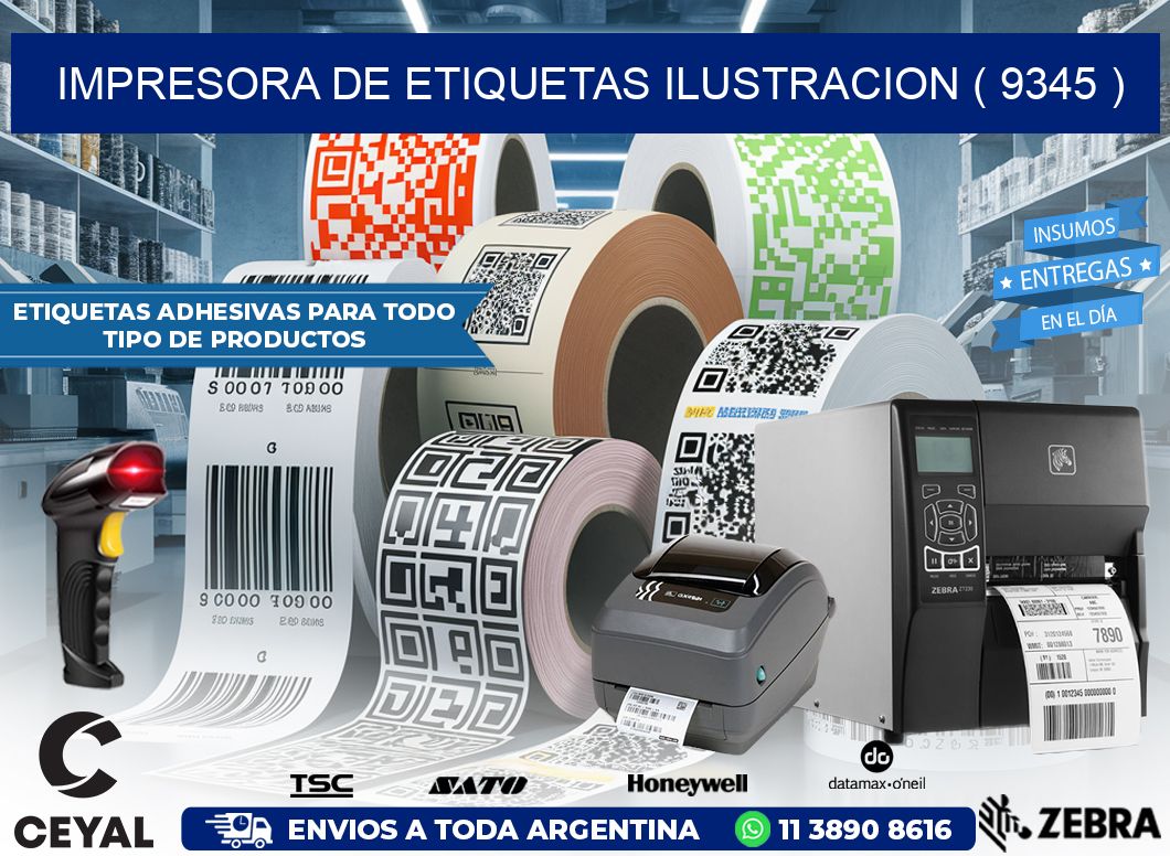 impresora de etiquetas ilustracion ( 9345 )