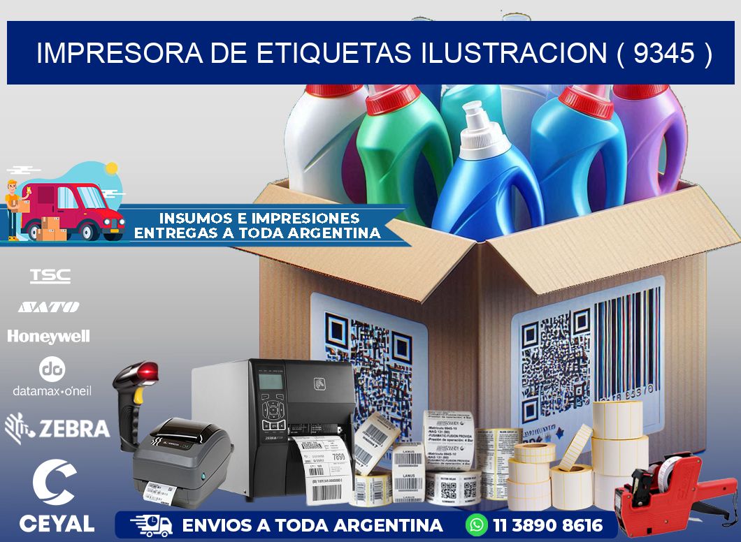 impresora de etiquetas ilustracion ( 9345 )