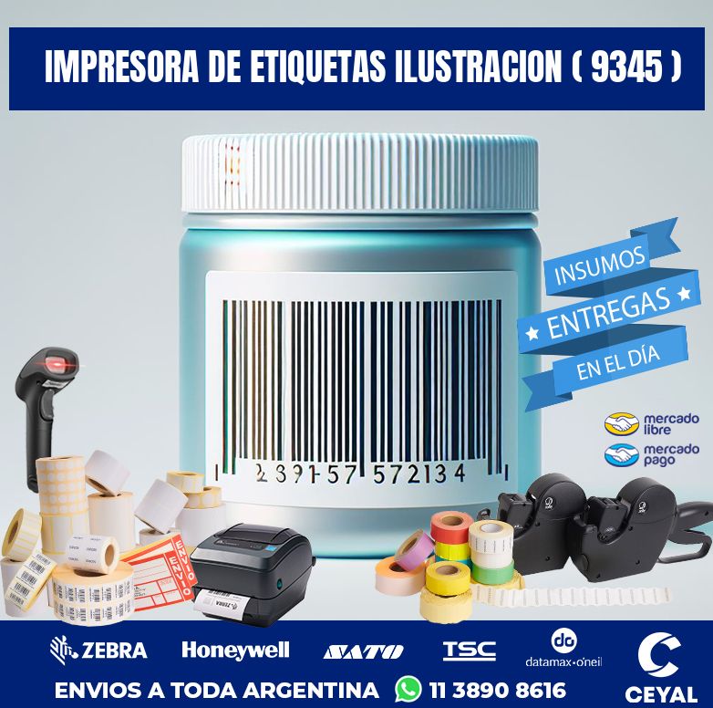 impresora de etiquetas ilustracion ( 9345 )