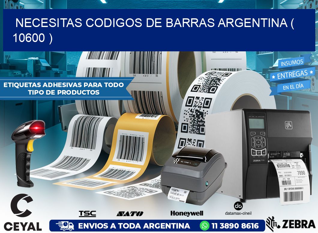 necesitas codigos de barras argentina ( 10600 )