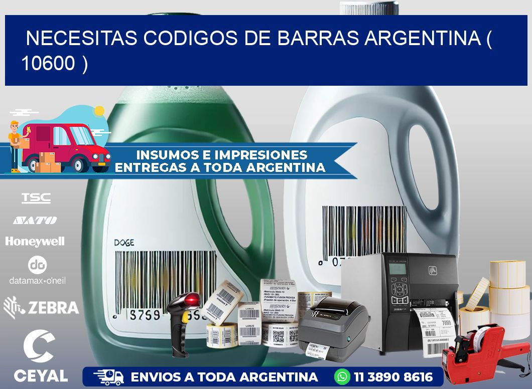 necesitas codigos de barras argentina ( 10600 )