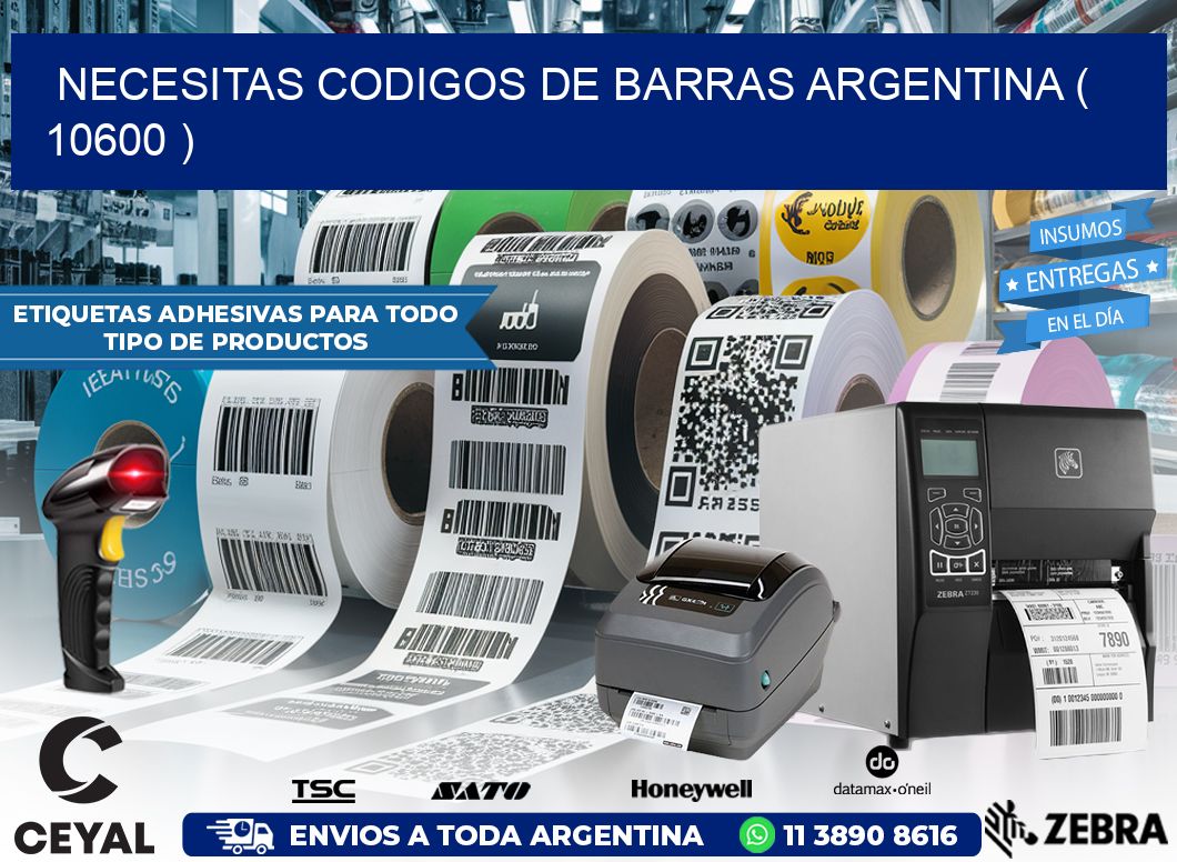 necesitas codigos de barras argentina ( 10600 )