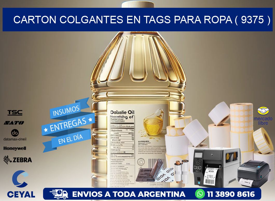 CARTON COLGANTES EN TAGS PARA ROPA ( 9375 )