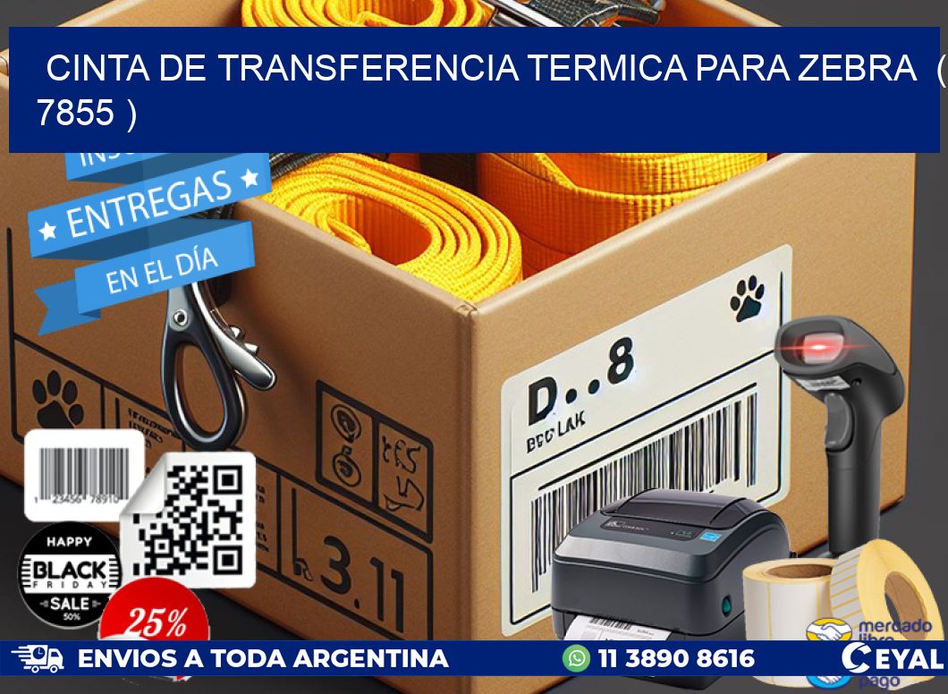 CINTA DE TRANSFERENCIA TERMICA PARA ZEBRA  ( 7855 )