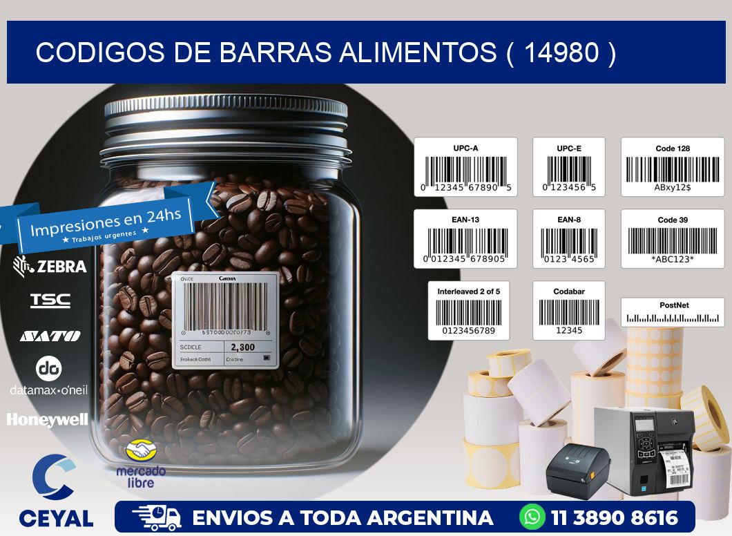 CODIGOS DE BARRAS ALIMENTOS ( 14980 )