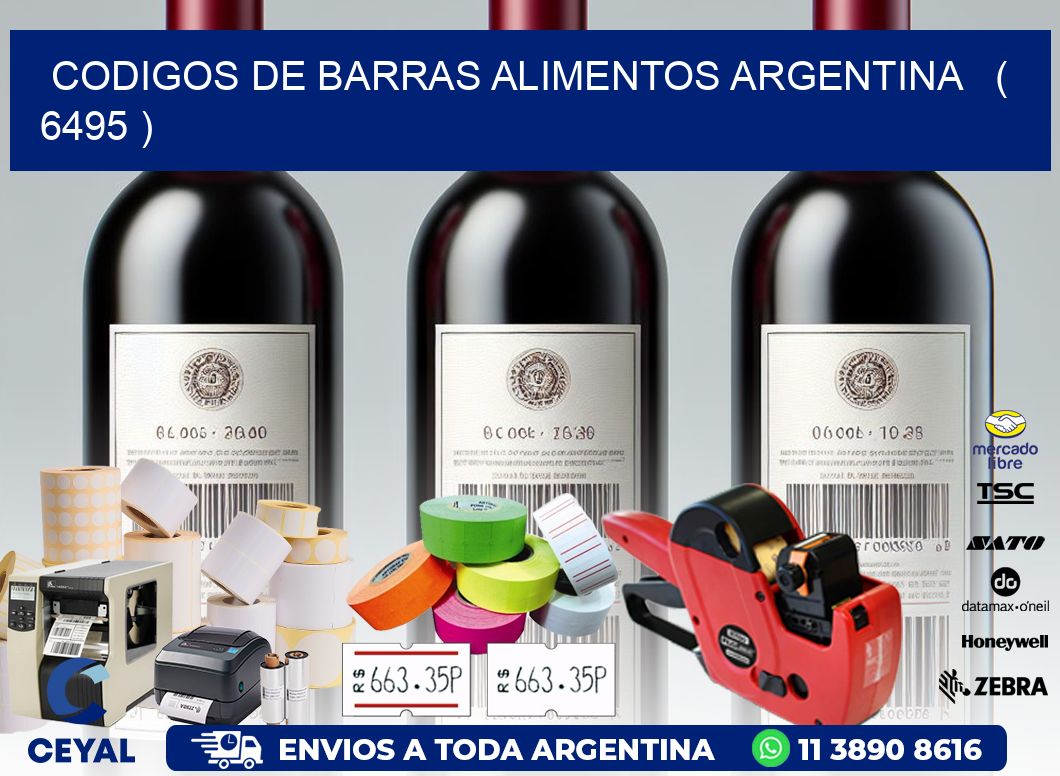 CODIGOS DE BARRAS ALIMENTOS ARGENTINA   ( 6495 )