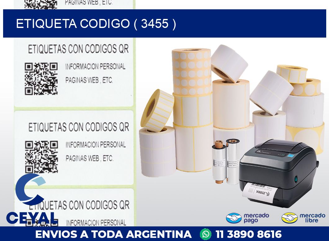 ETIQUETA CODIGO ( 3455 )