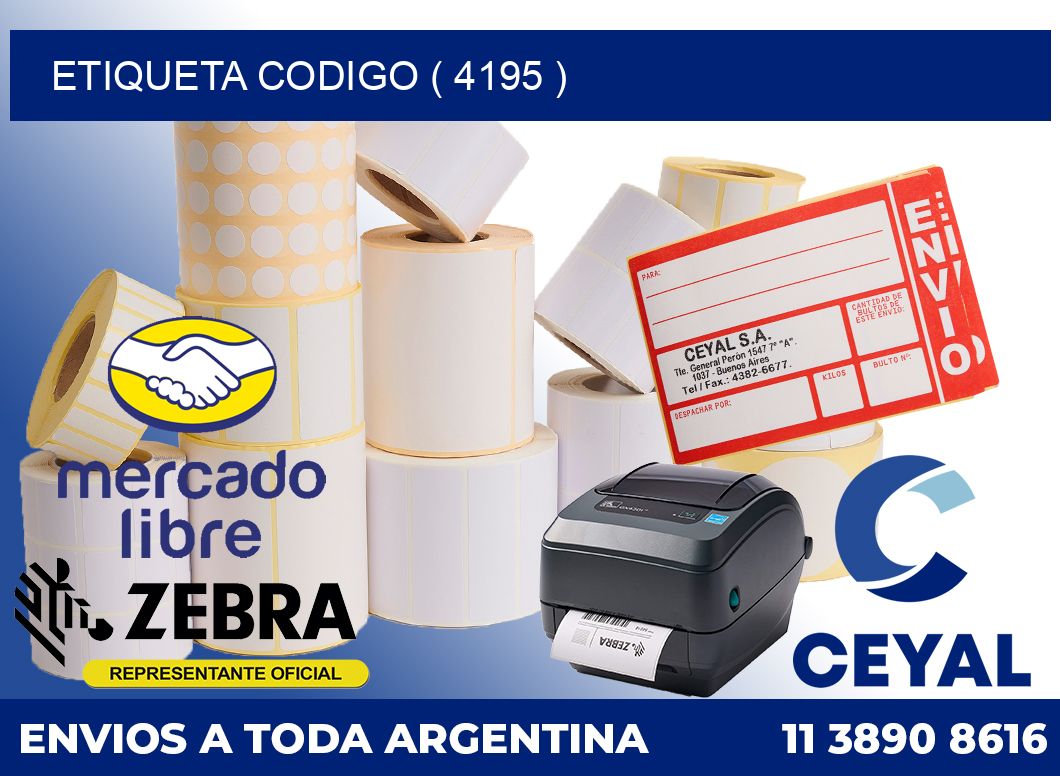 ETIQUETA CODIGO ( 4195 )