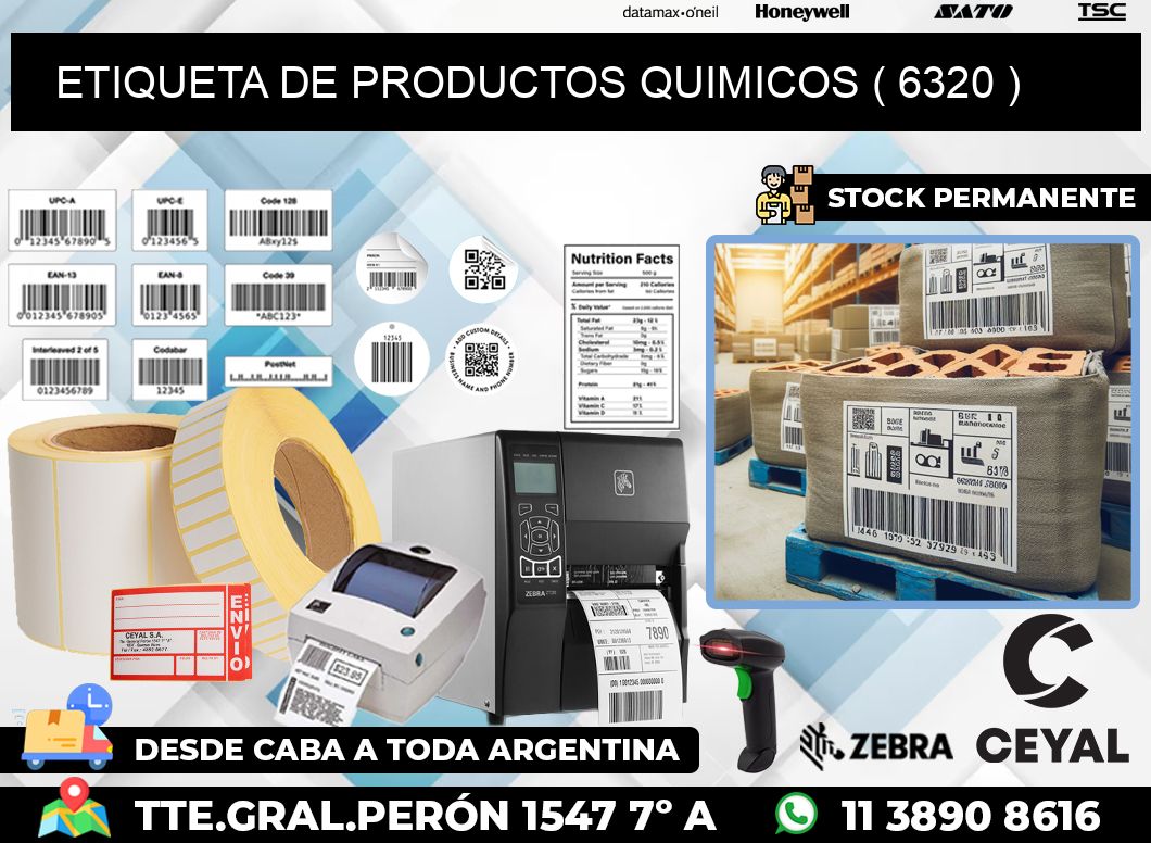 ETIQUETA DE PRODUCTOS QUIMICOS ( 6320 )