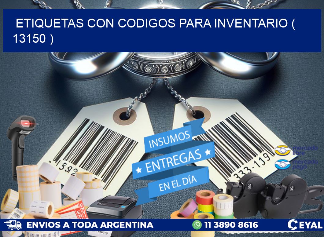 ETIQUETAS CON CODIGOS PARA INVENTARIO ( 13150 )
