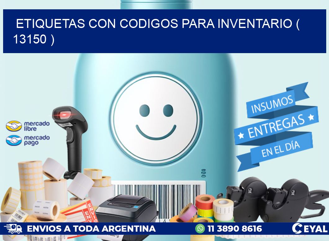 ETIQUETAS CON CODIGOS PARA INVENTARIO ( 13150 )