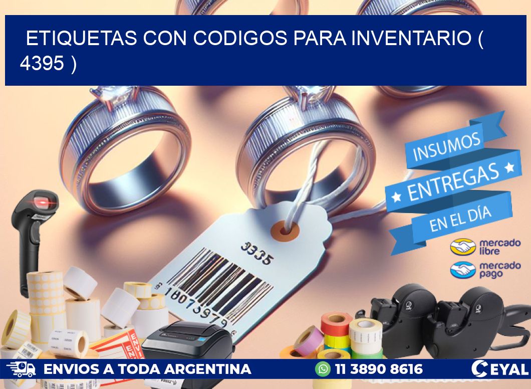 ETIQUETAS CON CODIGOS PARA INVENTARIO ( 4395 )