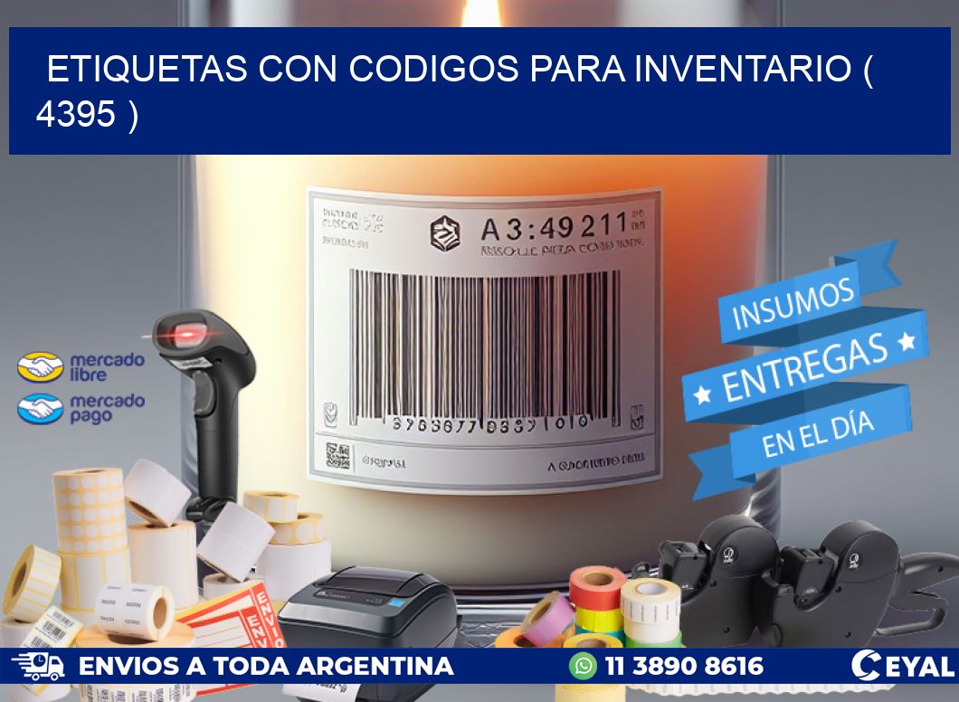 ETIQUETAS CON CODIGOS PARA INVENTARIO ( 4395 )