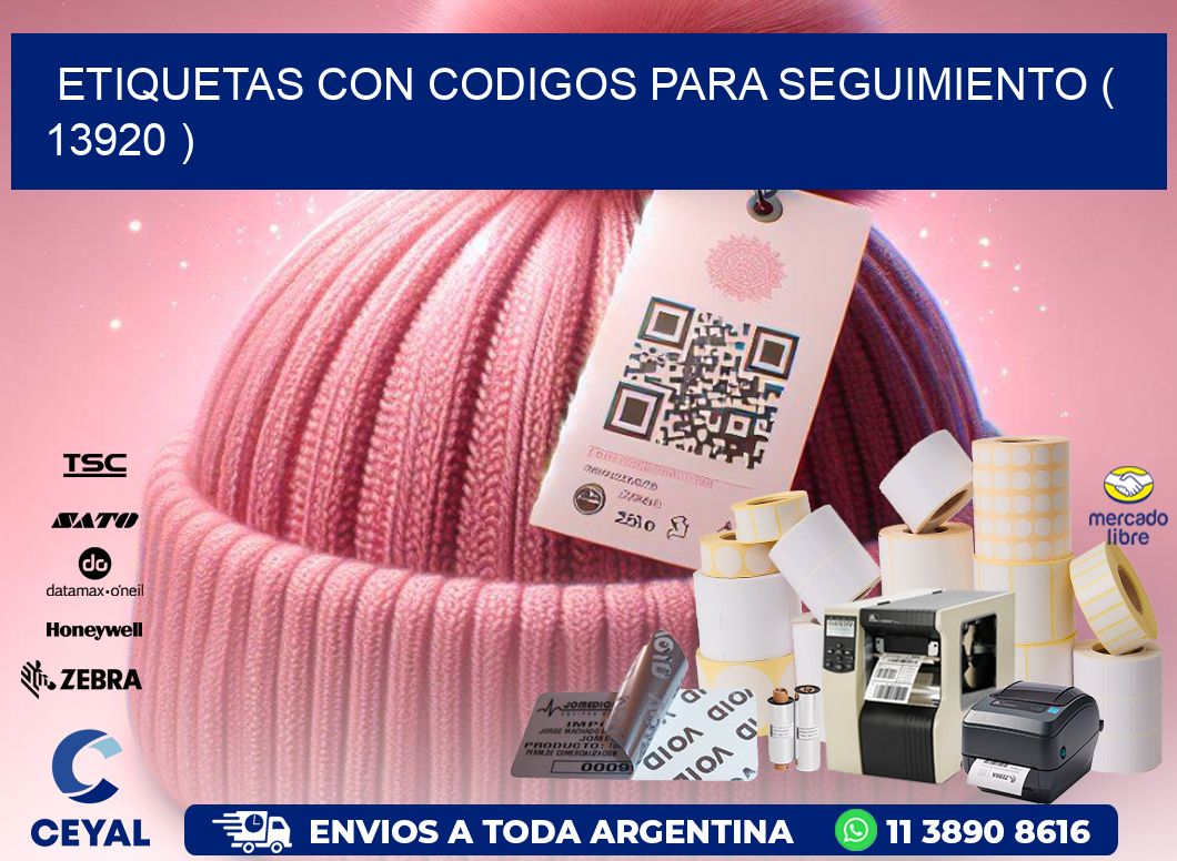 ETIQUETAS CON CODIGOS PARA SEGUIMIENTO ( 13920 )