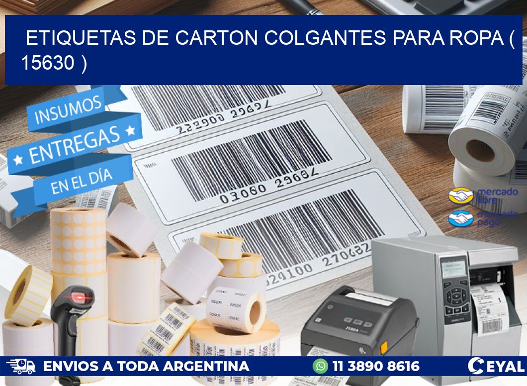 ETIQUETAS DE CARTON COLGANTES PARA ROPA ( 15630 )