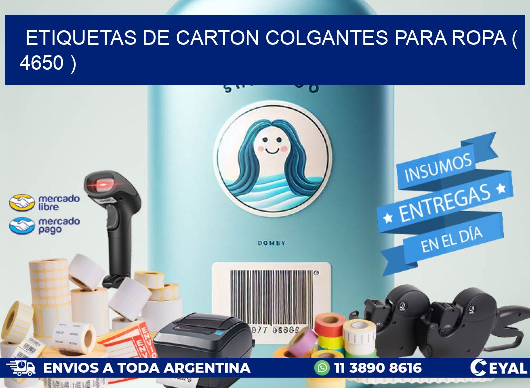 ETIQUETAS DE CARTON COLGANTES PARA ROPA ( 4650 )