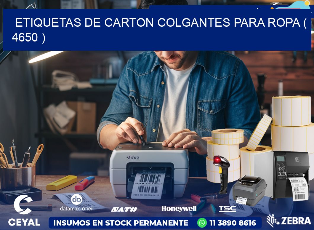 ETIQUETAS DE CARTON COLGANTES PARA ROPA ( 4650 )