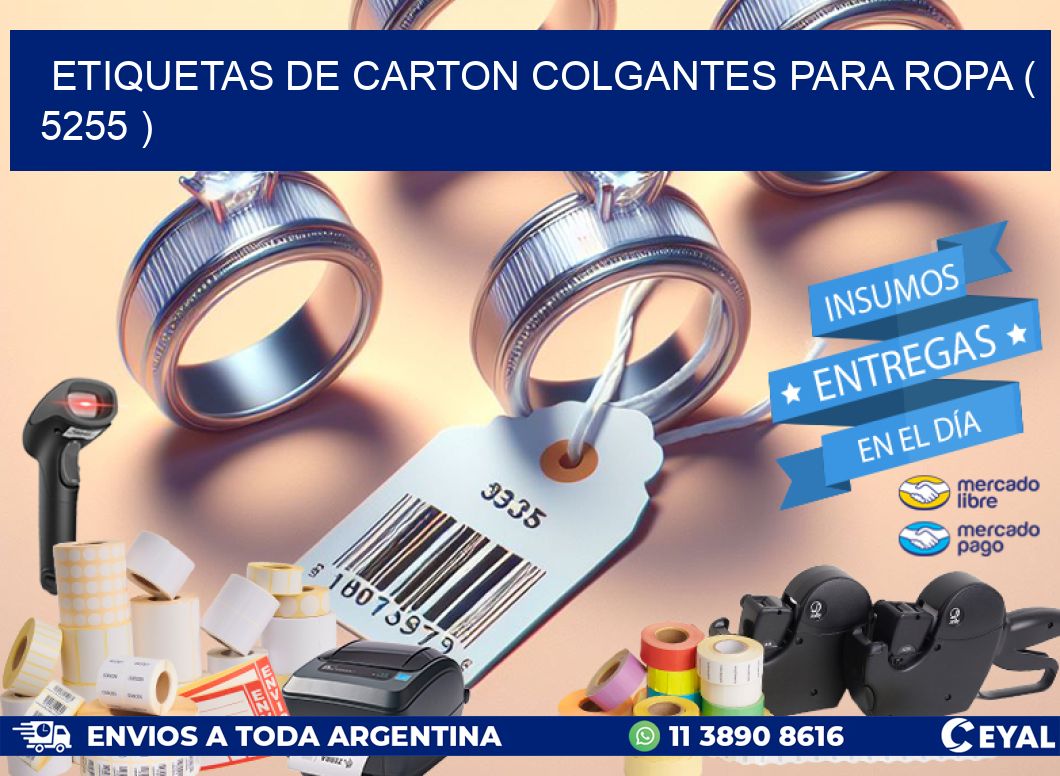 ETIQUETAS DE CARTON COLGANTES PARA ROPA ( 5255 )