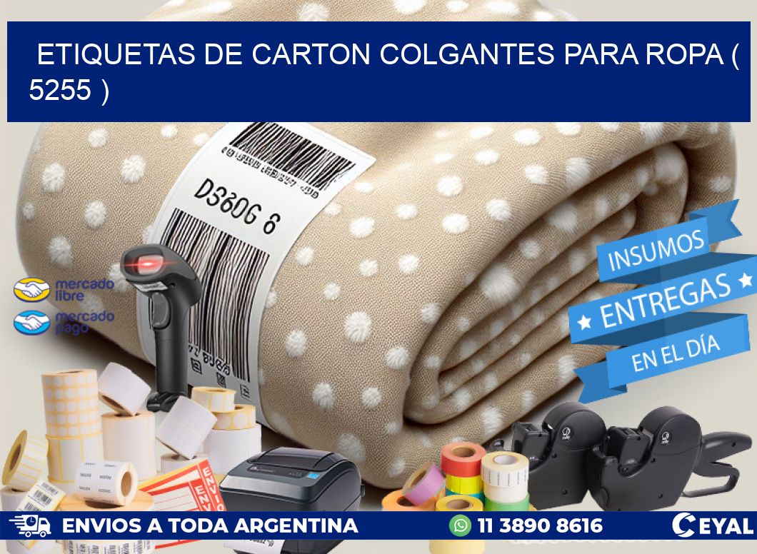 ETIQUETAS DE CARTON COLGANTES PARA ROPA ( 5255 )