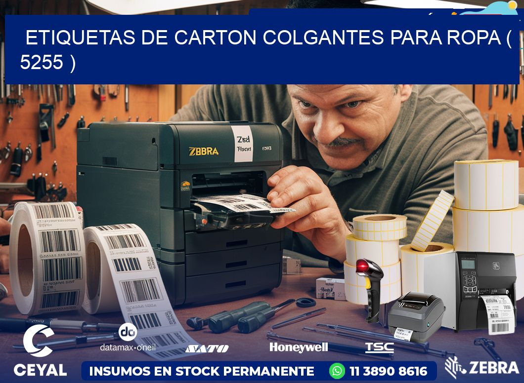 ETIQUETAS DE CARTON COLGANTES PARA ROPA ( 5255 )