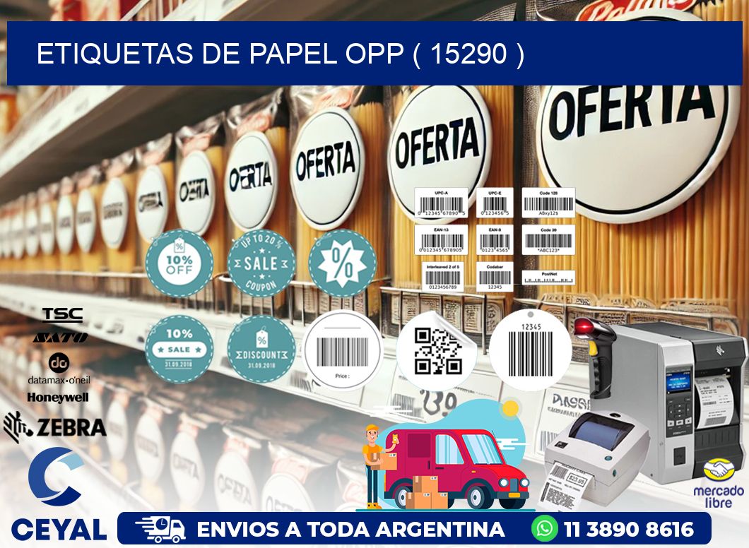 ETIQUETAS DE PAPEL OPP ( 15290 )