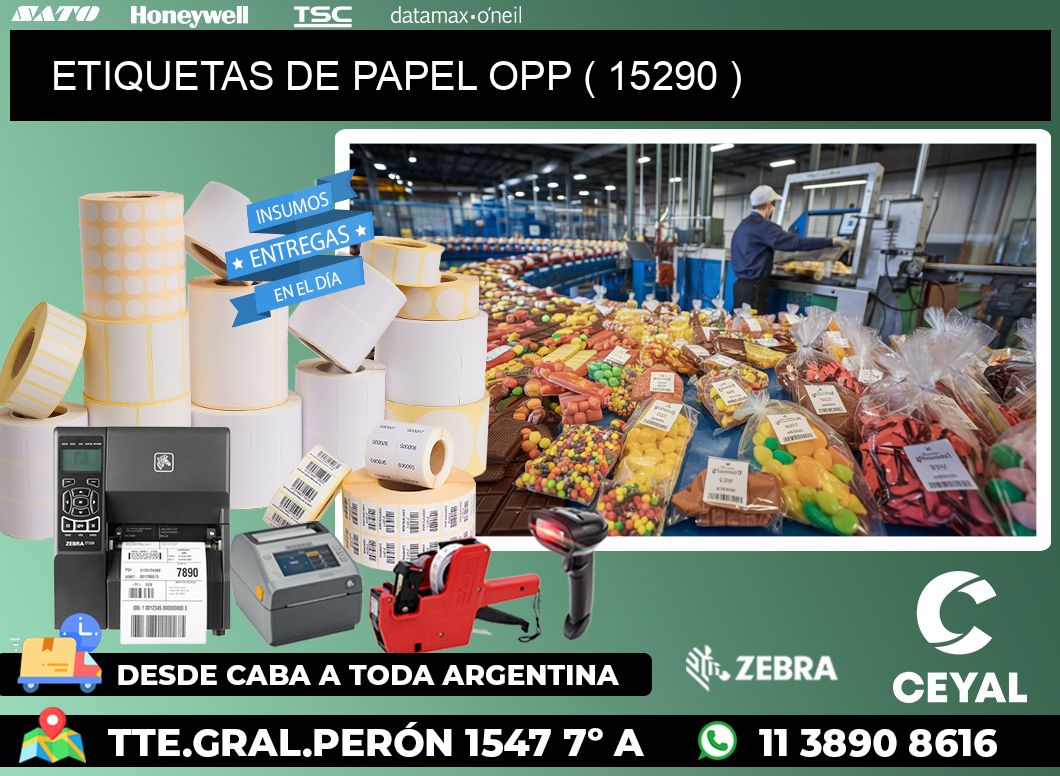 ETIQUETAS DE PAPEL OPP ( 15290 )