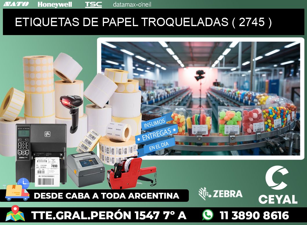 ETIQUETAS DE PAPEL TROQUELADAS ( 2745 )