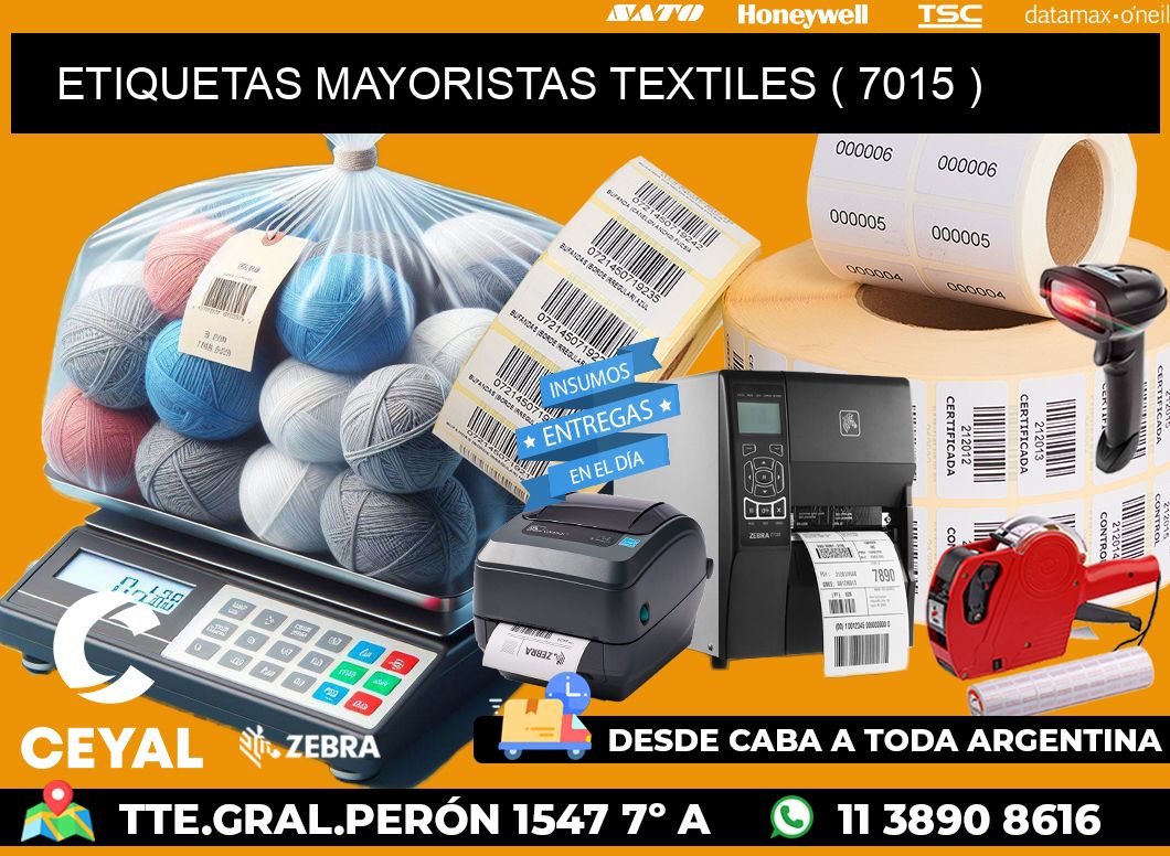 ETIQUETAS MAYORISTAS TEXTILES ( 7015 )