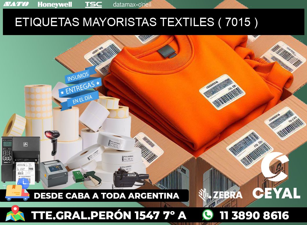 ETIQUETAS MAYORISTAS TEXTILES ( 7015 )