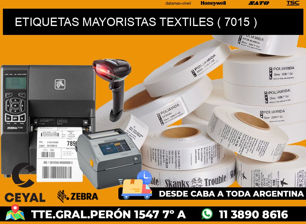 ETIQUETAS MAYORISTAS TEXTILES ( 7015 )