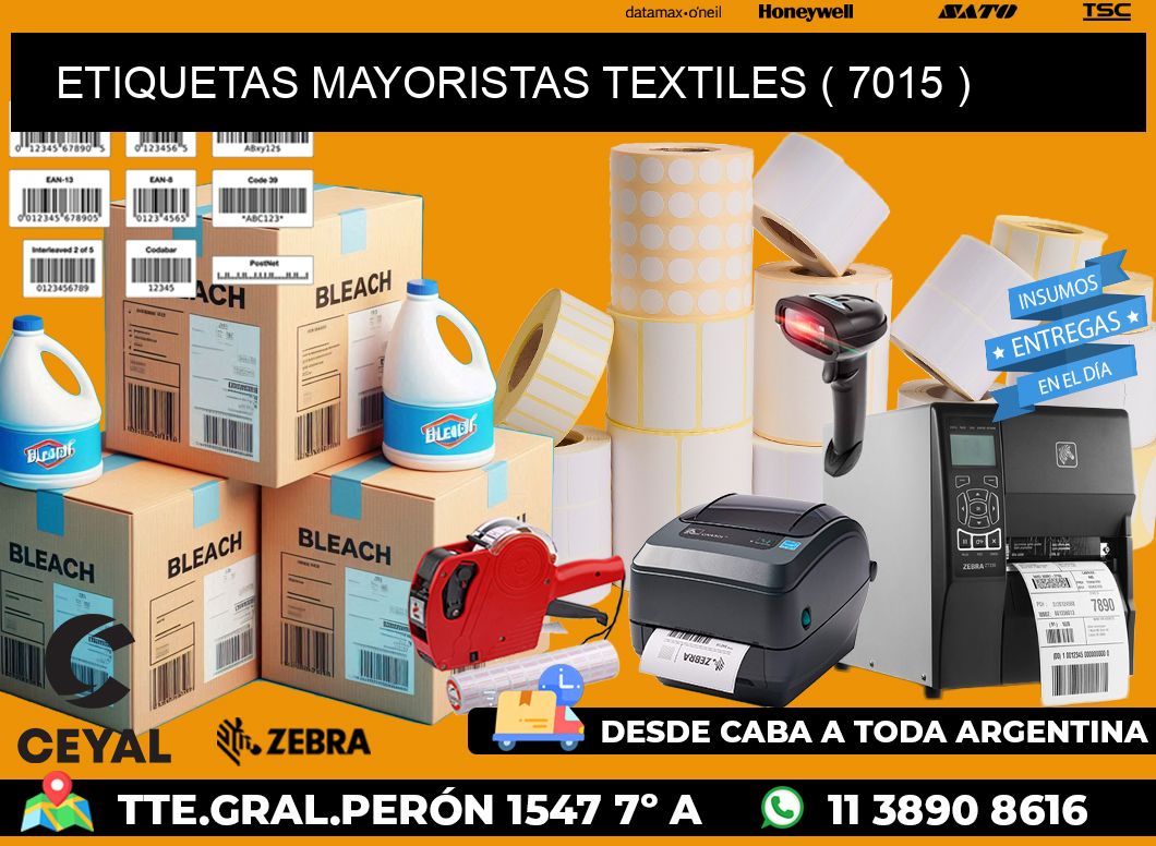 ETIQUETAS MAYORISTAS TEXTILES ( 7015 )