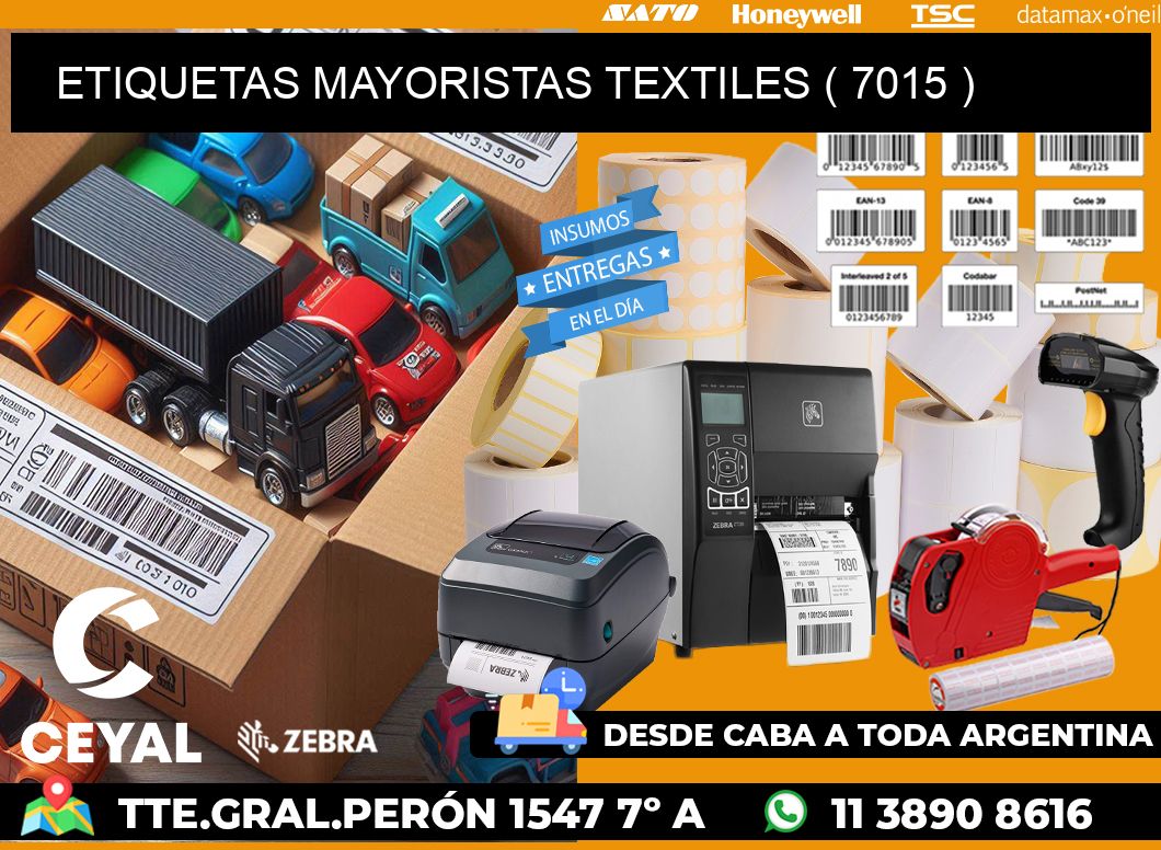 ETIQUETAS MAYORISTAS TEXTILES ( 7015 )