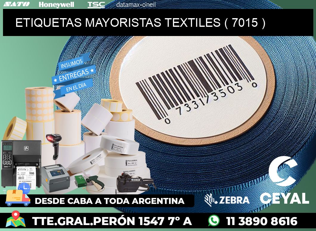 ETIQUETAS MAYORISTAS TEXTILES ( 7015 )