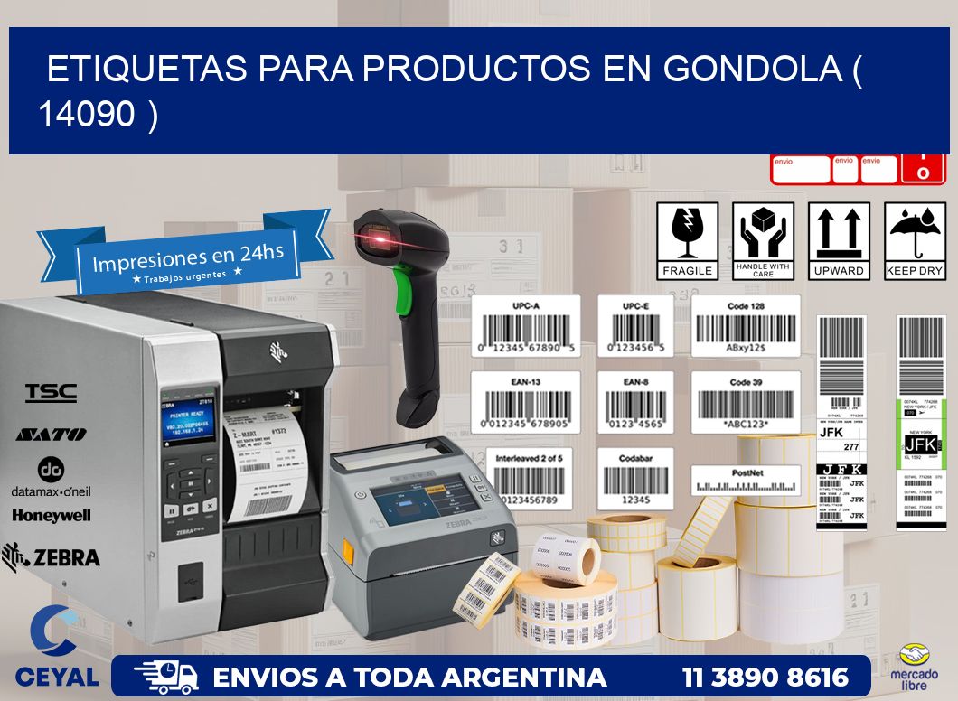 ETIQUETAS PARA PRODUCTOS EN GONDOLA ( 14090 )