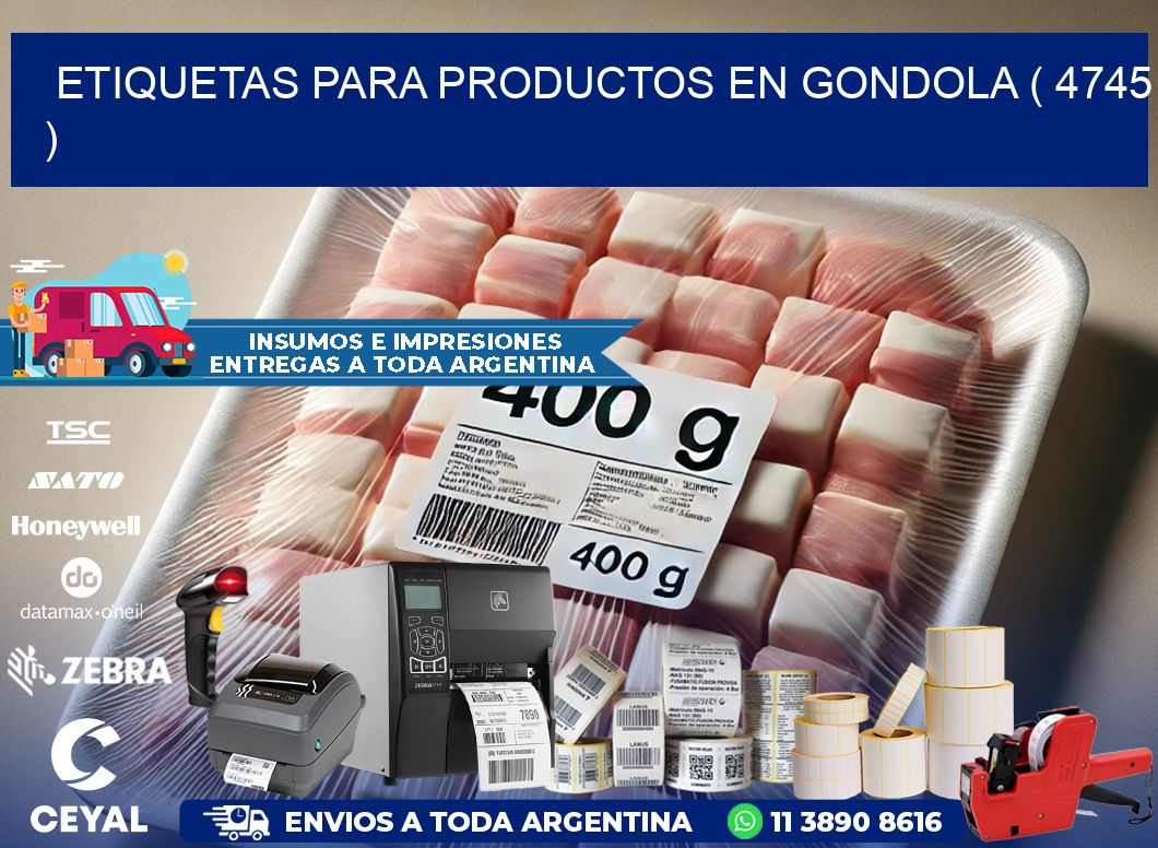 ETIQUETAS PARA PRODUCTOS EN GONDOLA ( 4745 )