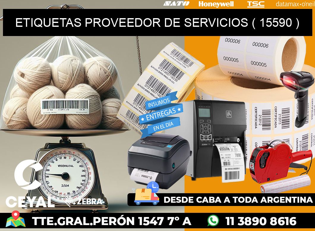 ETIQUETAS PROVEEDOR DE SERVICIOS ( 15590 )