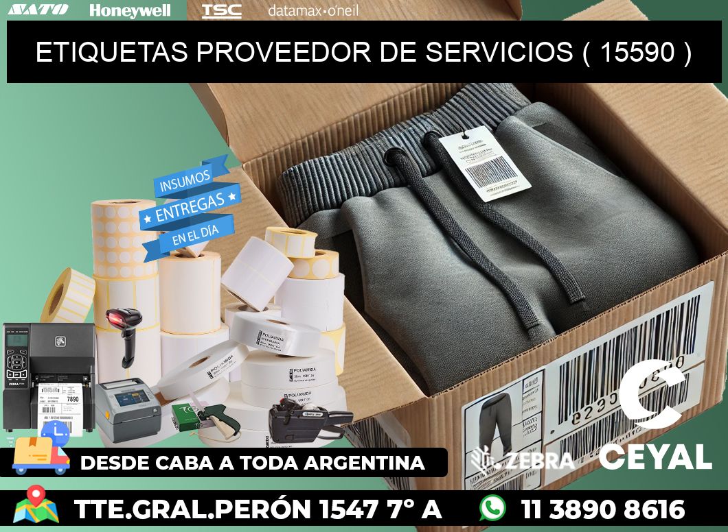 ETIQUETAS PROVEEDOR DE SERVICIOS ( 15590 )