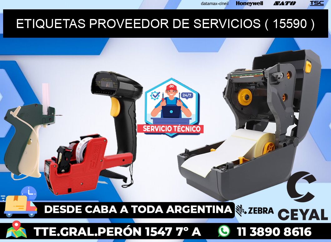 ETIQUETAS PROVEEDOR DE SERVICIOS ( 15590 )