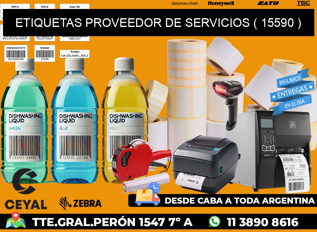 ETIQUETAS PROVEEDOR DE SERVICIOS ( 15590 )