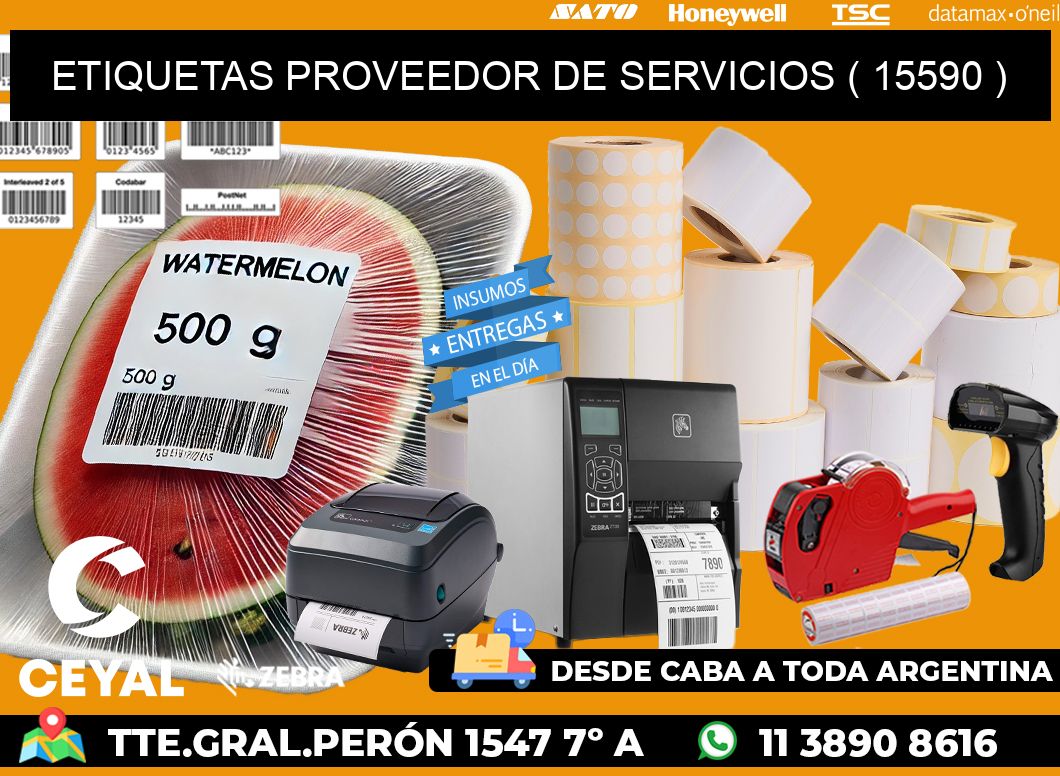 ETIQUETAS PROVEEDOR DE SERVICIOS ( 15590 )