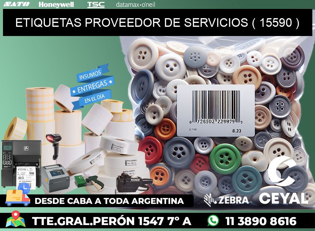 ETIQUETAS PROVEEDOR DE SERVICIOS ( 15590 )