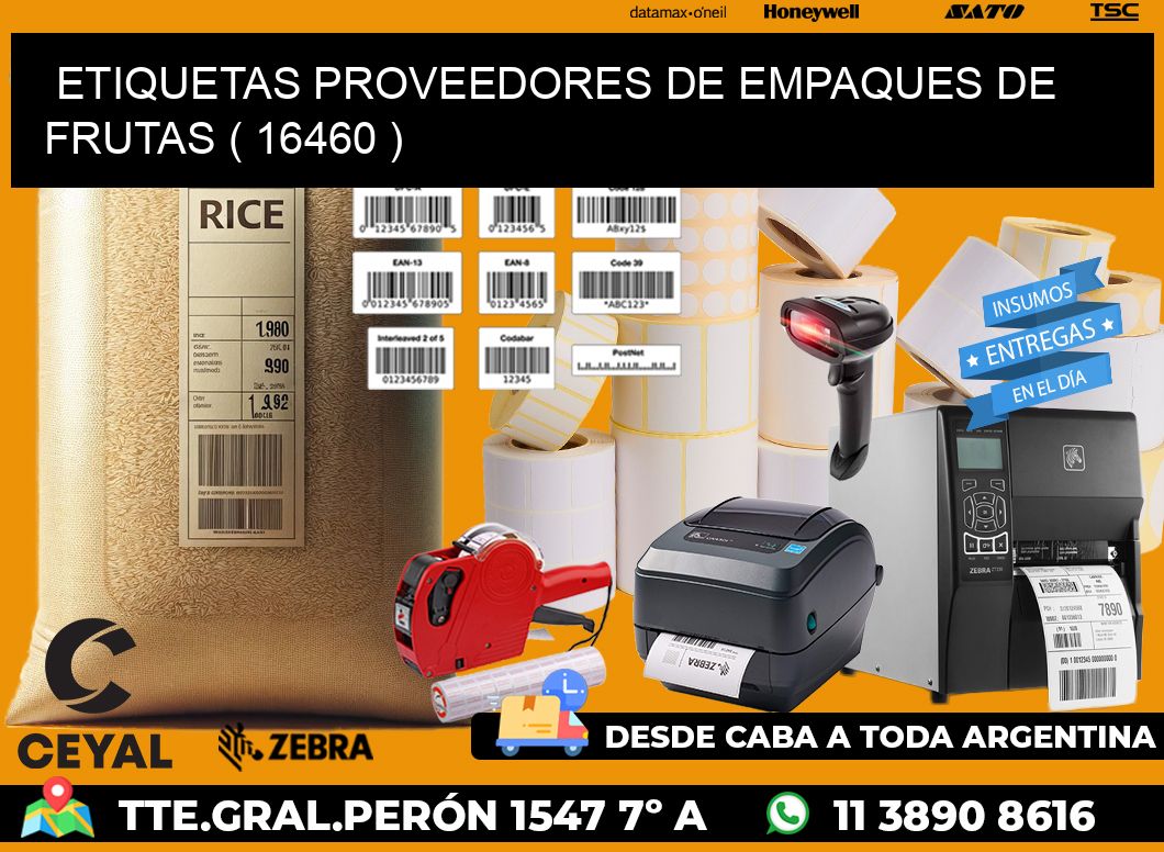 ETIQUETAS PROVEEDORES DE EMPAQUES DE FRUTAS ( 16460 )