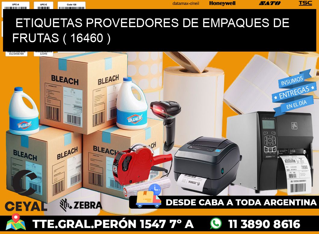 ETIQUETAS PROVEEDORES DE EMPAQUES DE FRUTAS ( 16460 )