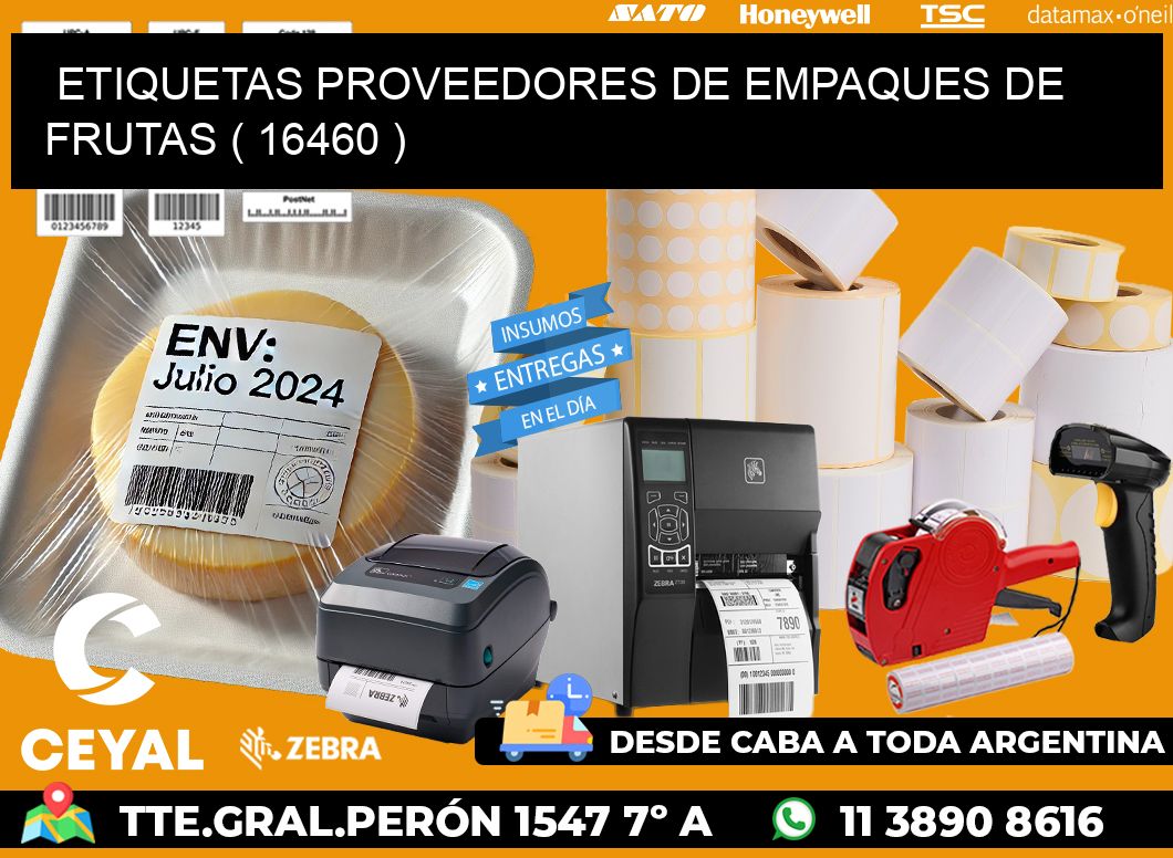 ETIQUETAS PROVEEDORES DE EMPAQUES DE FRUTAS ( 16460 )