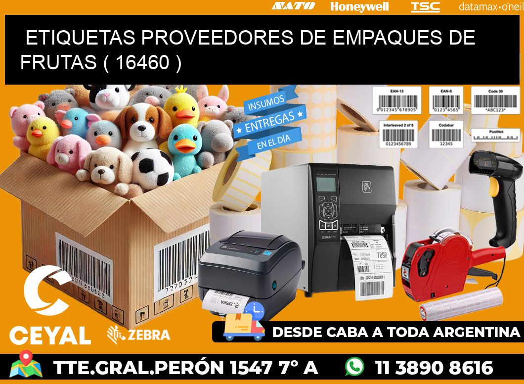 ETIQUETAS PROVEEDORES DE EMPAQUES DE FRUTAS ( 16460 )
