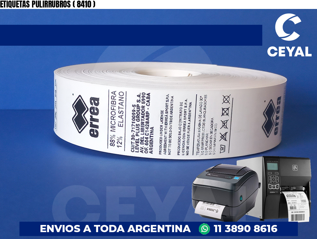 ETIQUETAS PULIRRUBROS ( 8410 )