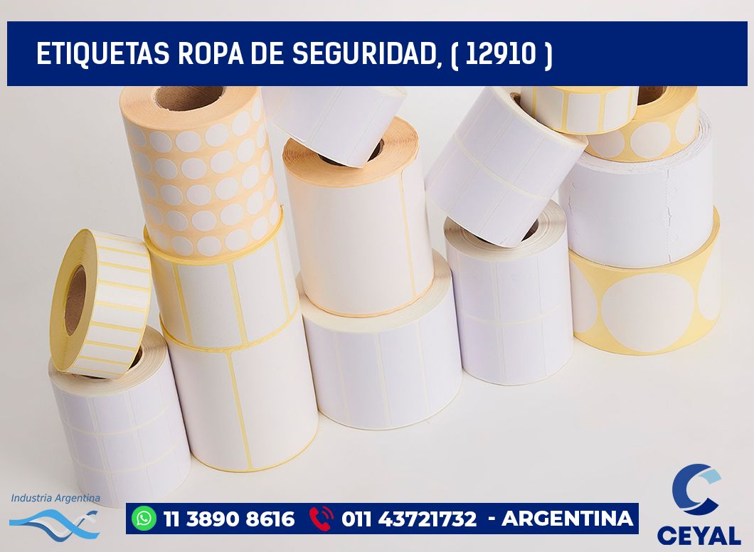 ETIQUETAS ROPA DE SEGURIDAD, ( 12910 )