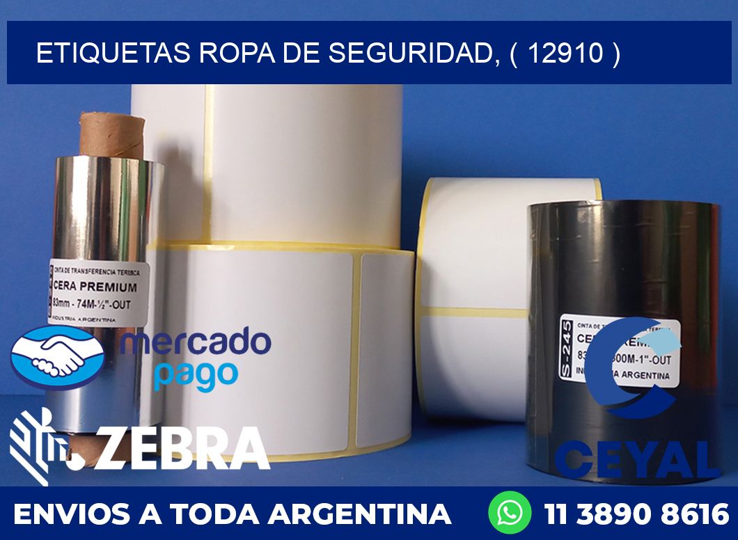 ETIQUETAS ROPA DE SEGURIDAD, ( 12910 )