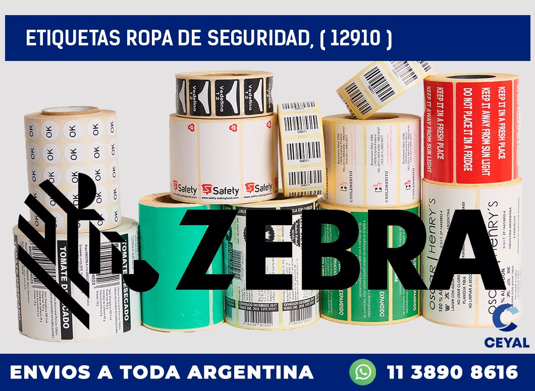 ETIQUETAS ROPA DE SEGURIDAD, ( 12910 )