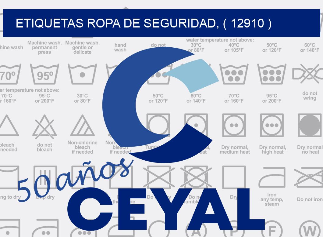 ETIQUETAS ROPA DE SEGURIDAD, ( 12910 )